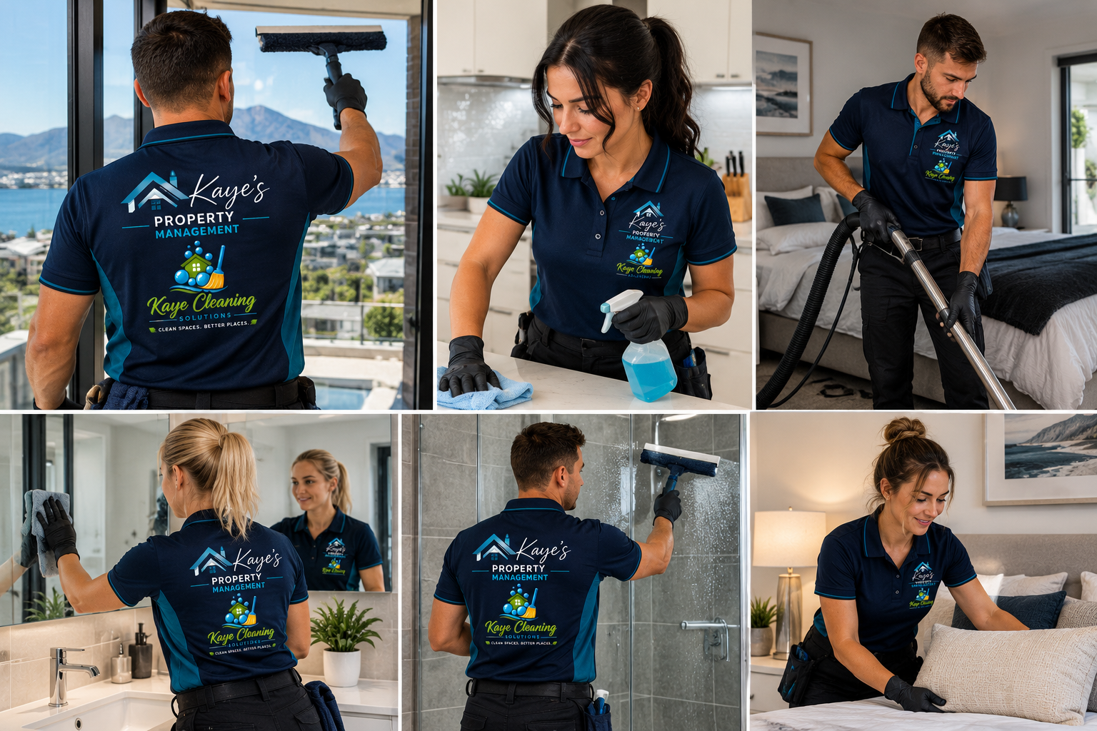 Professional cleaner preparing a pristine hotel room